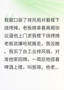 我窗口装了排风扇对着楼下烧烤摊，老板娘上门求我封面
