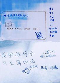 我的银行卡只会算加法封面